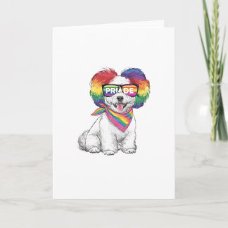 LGBTQ+ General Greetings Card - Rainbow Pup