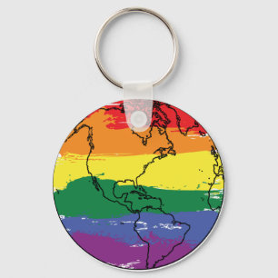 LGBTQ+ Global Flag Key Ring