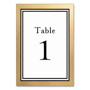LGBTQ Gold Modern Wedding Table Number
