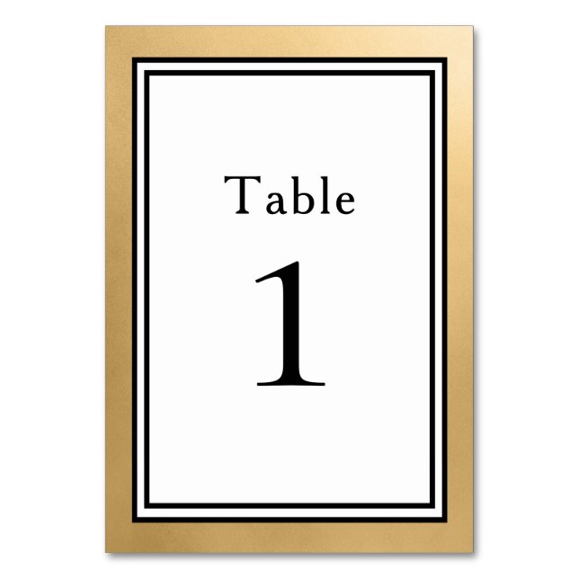 LGBTQ Gold Modern Wedding Table Number (Front)