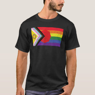 LGBTQ+ Grunge Flag Inclusive Progressive Pride Fla T-Shirt