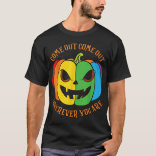 Lgbtq Halloween Pumpkin Jack O Lantern Gay Lesbian T-Shirt
