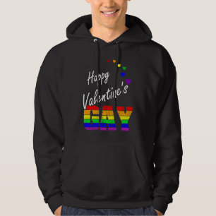 LGBTQ Happy Valentine's Gay Lesbian Pride Equality Hoodie