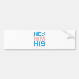 LGBTQ He Him His Respect My Gender Pronouns Bumper Sticker