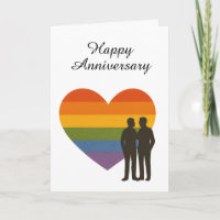 LGBTQ+ Heart Pride Anniversary – Gay Couple Love