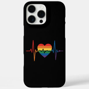 LGBTQ Heartbeats Heart Pride Gay Lesbian Trans Bi iPhone 16 Pro Max Case