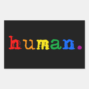 LGBTQ+ Human Rectangular Sticker