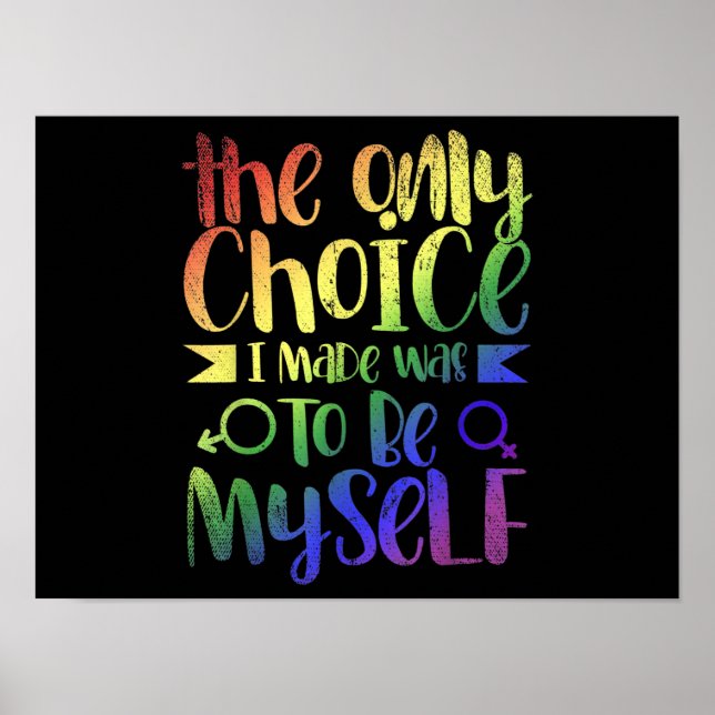 LGBTQ Human Rights Equality Gay Pride Month Gift Poster (Front)