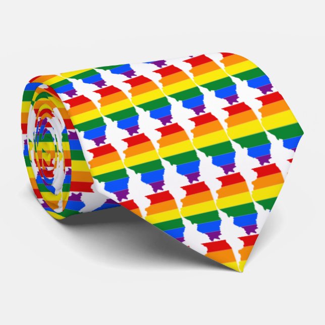 LGBTQ ILLINOIS PRIDE Tie (Rolled)