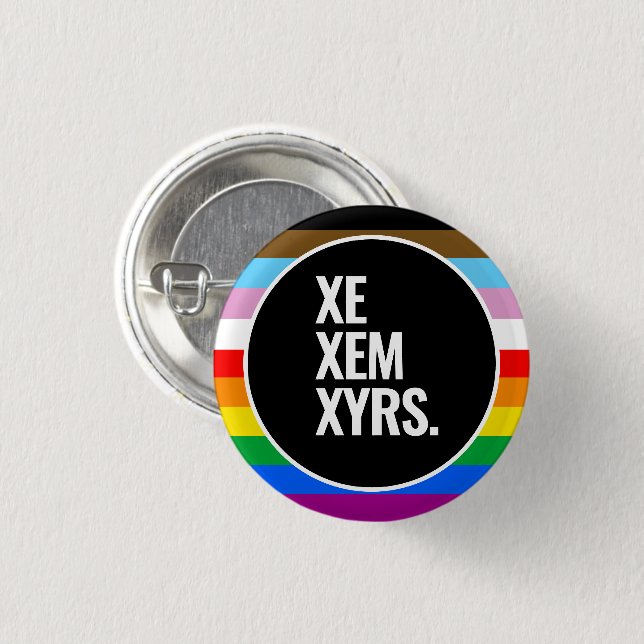 LGBTQ+ Inclusive Pride Flag 3 Cm Round Badge (Front & Back)
