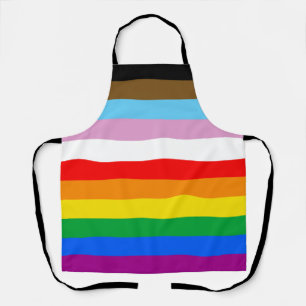 LGBTQ+ INCLUSIVE PRIDE FLAG APRON