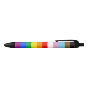 LGBTQ+ INCLUSIVE PRIDE FLAG BLACK INK PEN