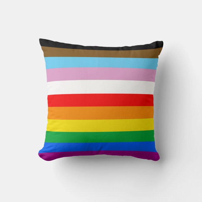 LGBTQ+ INCLUSIVE PRIDE FLAG CUSHION (Front)