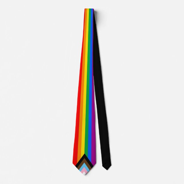 LGBTQ+ INCLUSIVE PRIDE FLAG FLEECE BLANKET TIE (Front)