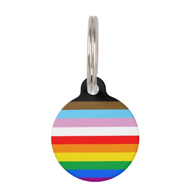 LGBTQ+ INCLUSIVE PRIDE FLAG PET TAG (Front)