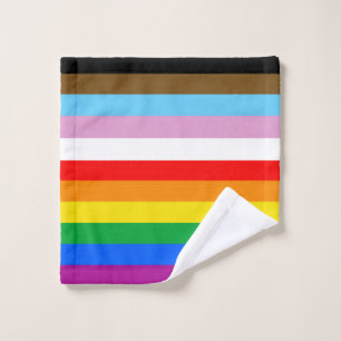 LGBTQ+ INCLUSIVE PRIDE FLAG WASH CLOTH