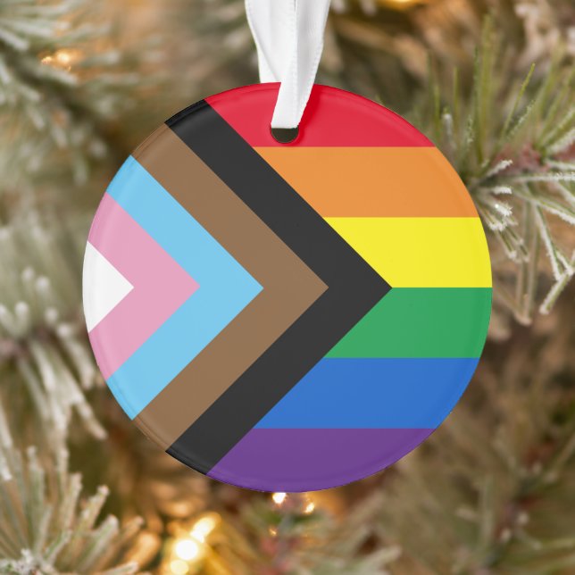 Lgbtq Inclusive rainbow diversity gay pride flag Ornament (Tree)
