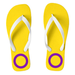 LGBTQ+ Intersex Pride Flag Colours Flip Flops