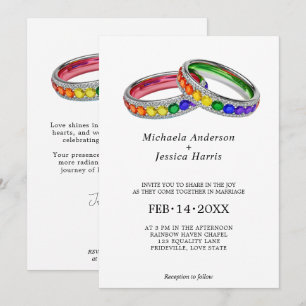 🌈 LGBTQ Intertwined in Pride – Classic Invitation