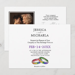 🌈 LGBTQ Intertwined in Pride – Personalised Invitation