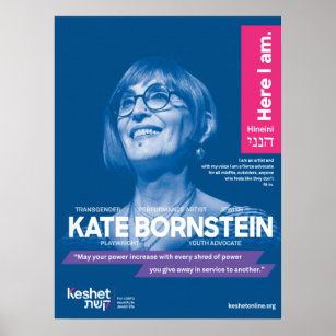LGBTQ Jewish Heroes Poster - Kate Bornstein