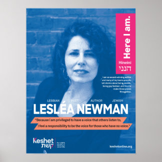 LGBTQ Jewish Heroes Poster - Leslea Newman