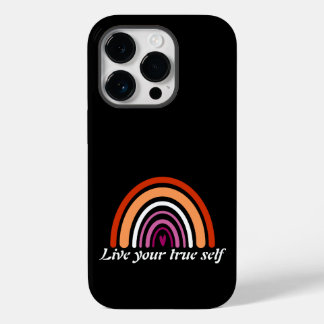 LGBTQ Lesbian Flag: Live your true self Case-Mate iPhone 14 Pro Case