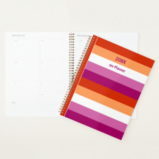 LGBTQ+ Lesbian Flag Stripes for Pride - Planner
