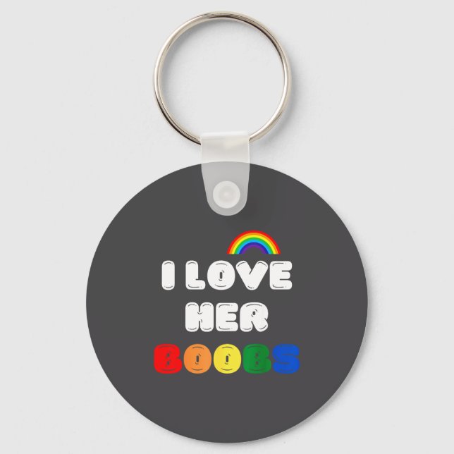 Lgbtq+ Lesbian Matching Couples Compliment I Love  Key Ring (Front)