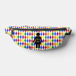 LGBTQ Lesbian Silhouette and Rainbow Ladies Bum Bags