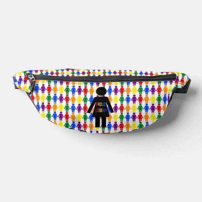 LGBTQ Lesbian Silhouette and Rainbow Ladies Bum Bags (Lay Down)