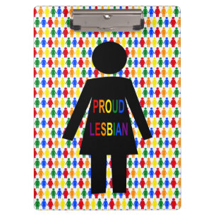 LGBTQ Lesbian Silhouette and Rainbow Ladies Clipboard