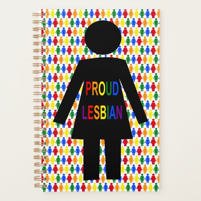 LGBTQ Lesbian Silhouette and Rainbow Ladies Planner (Front)