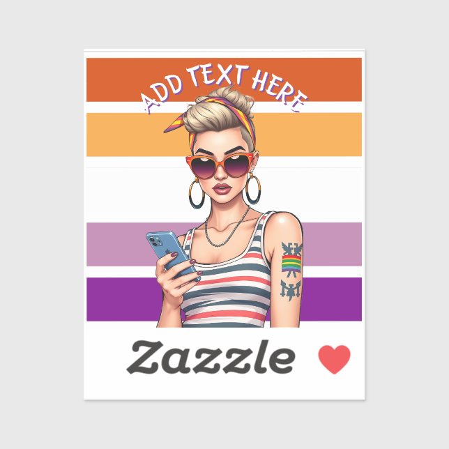 LGBTQ Lesbian with Sarcastic Look (Sheet)