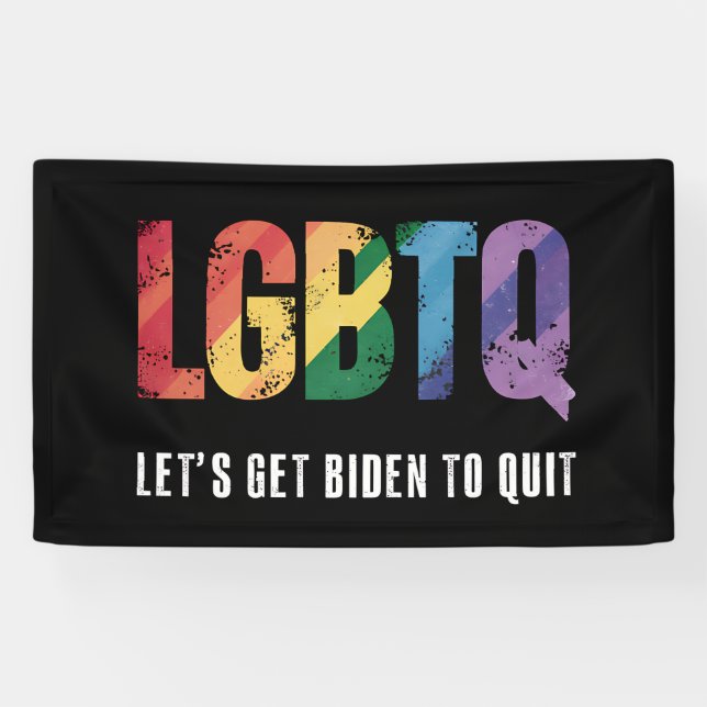 LGBTQ Lets Get Biden To Quite Gay Pride  Banner (Horizontal)