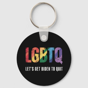 LGBTQ Lets Get Biden To Quite Gay Pride  Key Ring