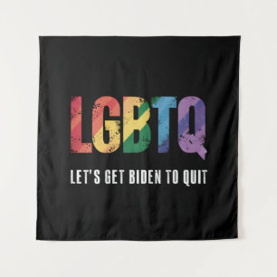 LGBTQ Lets Get Biden To Quite Gay Pride Tapestry