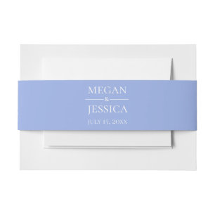 LGBTQ Light Blue Wedding Invitation Belly Band