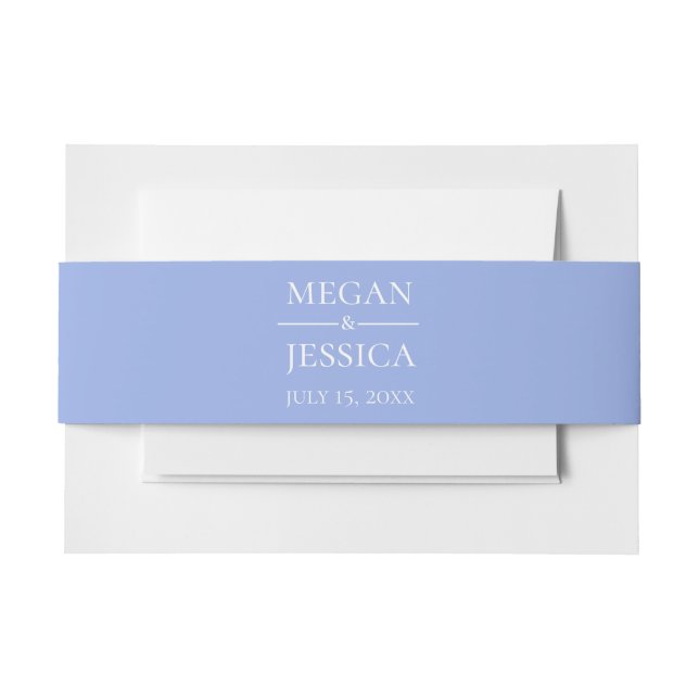 LGBTQ Light Blue Wedding Invitation Belly Band (Front Example)