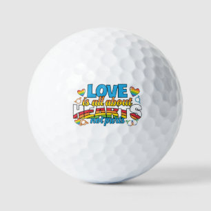 LGBTQ - Love Is All About Hearts Golf Balls