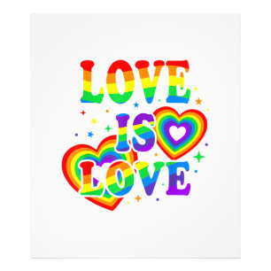 LGBTQ Love is Love Gay Pride LGBT Rainbow Flag Photo Print