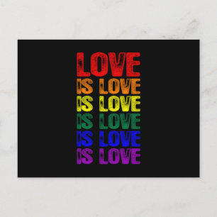 LGBTQ Love is Love is Love Postcard
