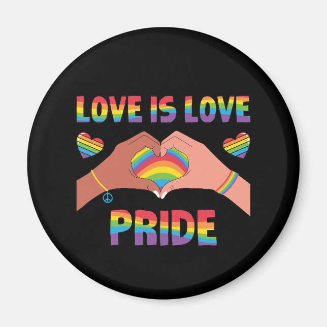 LGBTQ - Love Is Love - Pride Magnet (Front)