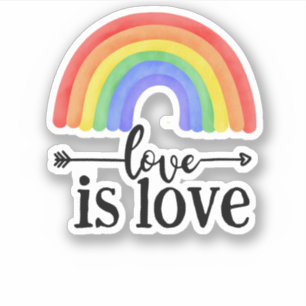 LGBTQ Love is Love Rainbow Sticker