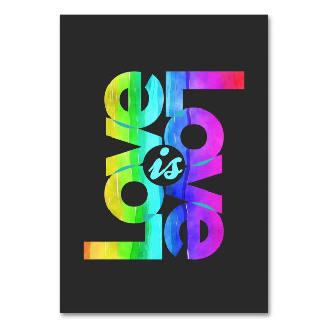 LGBTQ Love is Love Table Number (Front)