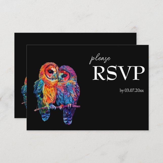 LGBTQ+ Lovely simple Budget Eternal Unity RSVP Card (Front/Back)
