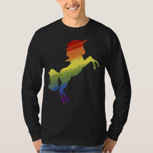Lgbtq Magical Unicorn Rainbow Flag Queer Gay Pride T-Shirt