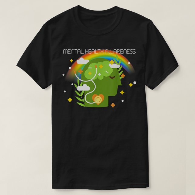 Lgbtq Mental Health Awareness 3004 1339  T-Shirt (Design Front)