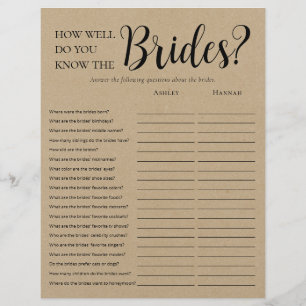 LGBTQ Modern 2 Sided Bridal Shower Games Flyer