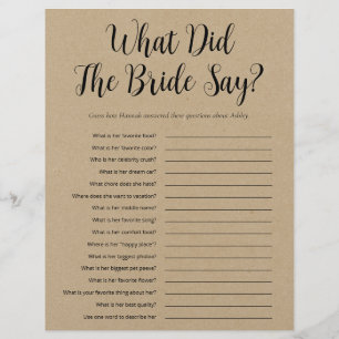 LGBTQ Modern 2 Sided Bridal Shower Games Flyer